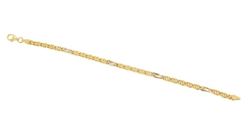 BRACCIALE DUE ORI 750/1000 MAGLIA 5+1 - CM. 20 - 