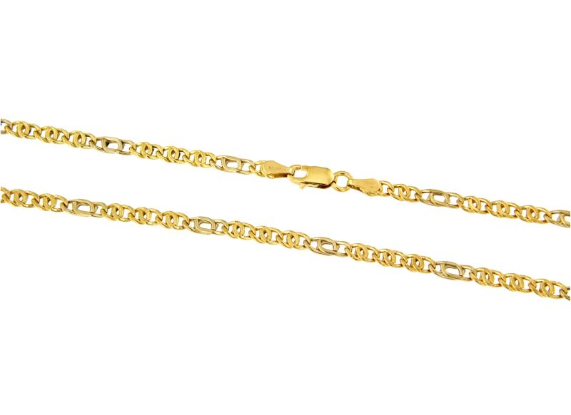 CATENA DUE ORI 750/1000 MAGLIA 3+1 - CM 50  - 