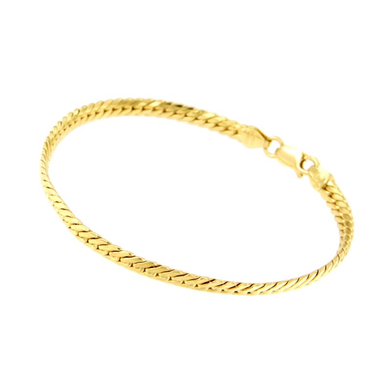 BRACCIALE ORO GIALLO 750/1000 MAGLIA GRUMETTA - CM 20 - 