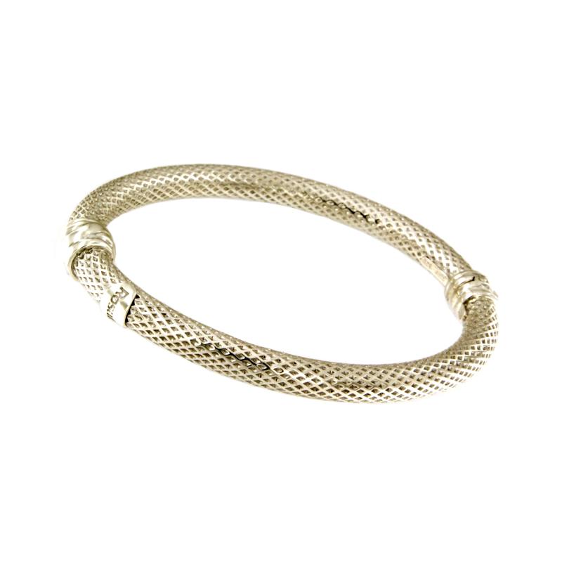 ROSATO - BRACCIALE - ARGENTO 925/1000 - RIGIDO LAVORATO - 