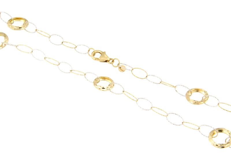 GIROCOLLO DUE ORI 750/1000 ZIGRINATO - CM. 46 - 