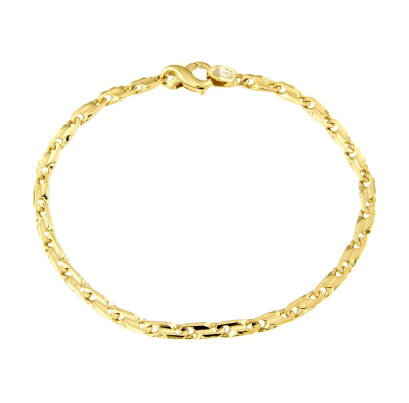 BRACCIALE ORO GIALLO 750/1000 MAGLIA TIPO GRUMETTA - CM 22 - 