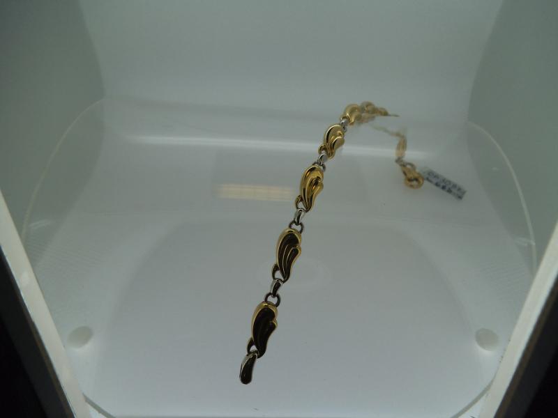 BRACCIALE "CHIMENTO" SEGMENTI BOMBATI 2 ORI 750/1000 - 