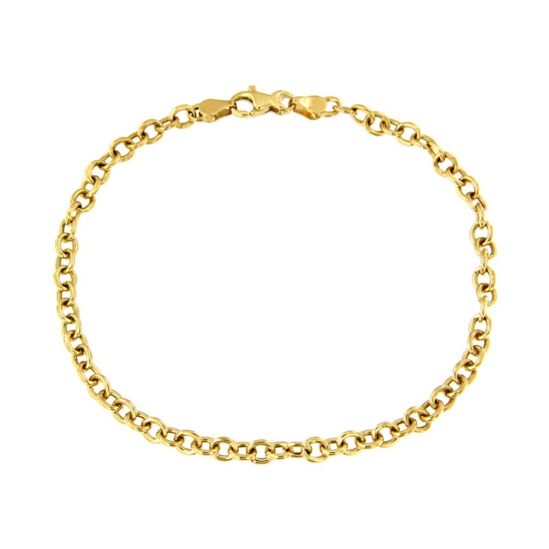 BRACCIALE ORO GIALLO 750/1000 MAGLIA ROLO' - CM. 21 - 