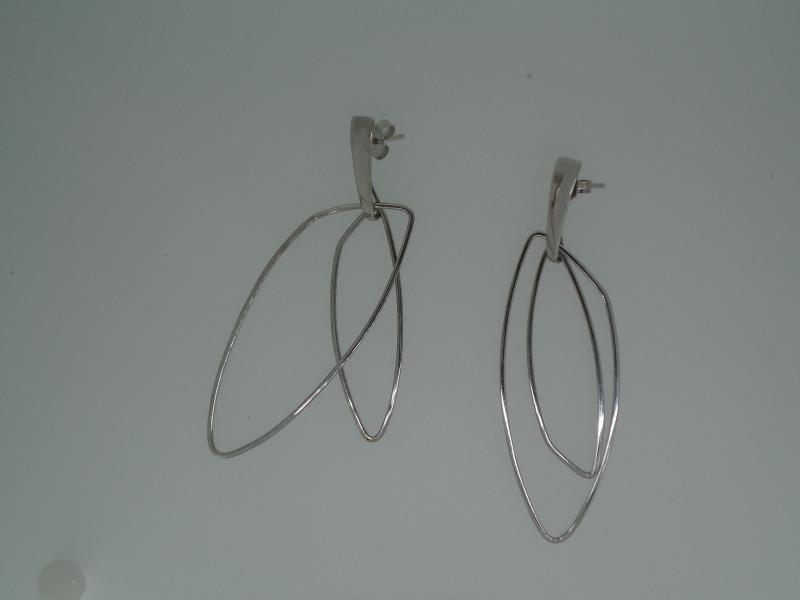 COPPIA ORECCHINI PENDENTI ORO B. 750/1000  - 