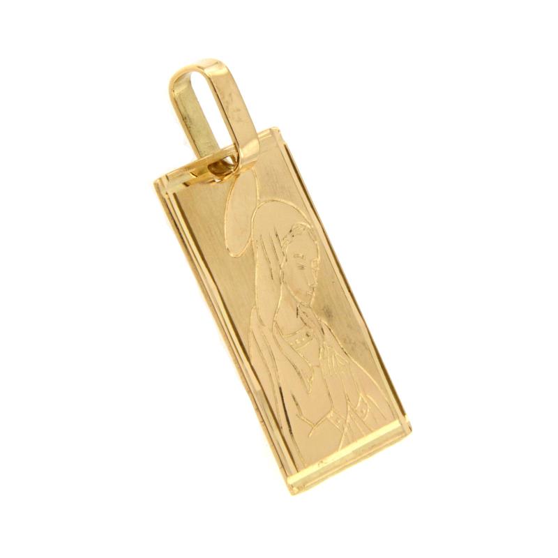 MEDAGLIETTA RELIGIOSA ORO GIALLO 750/1000 VOLTO MADONNA - 