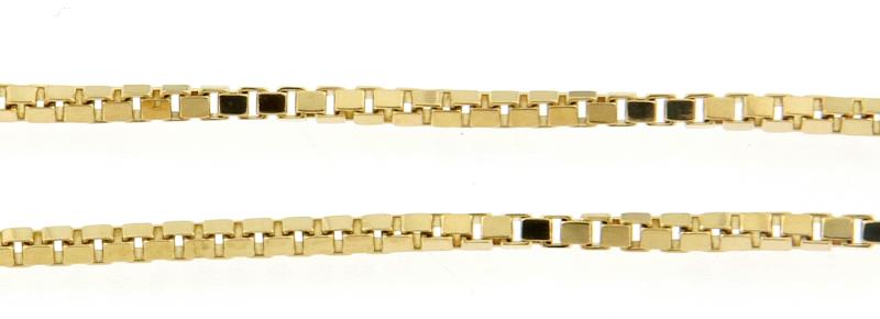 COLLANA ORO GIALLO 750\1000 VENETINA LUNGHEZZA 38 CM LARGHEZZA 0,03 - 