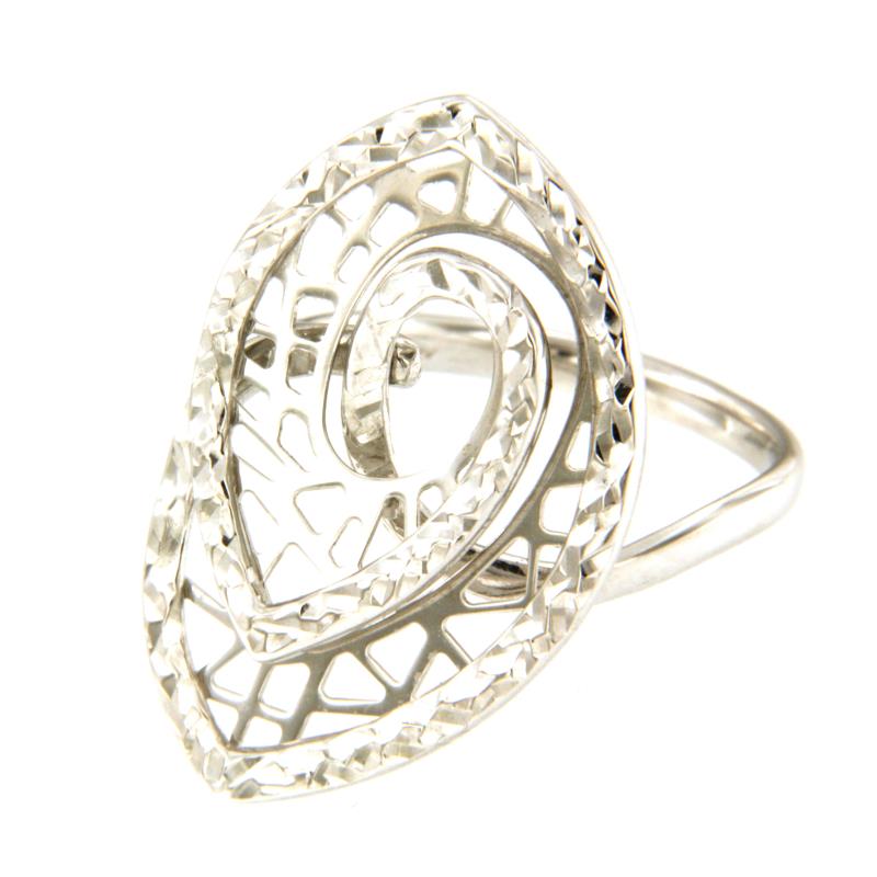 ANELLO ORO BIANCO 750/1000 MOTIVO TRAFORATO - MIS. 16 - 
