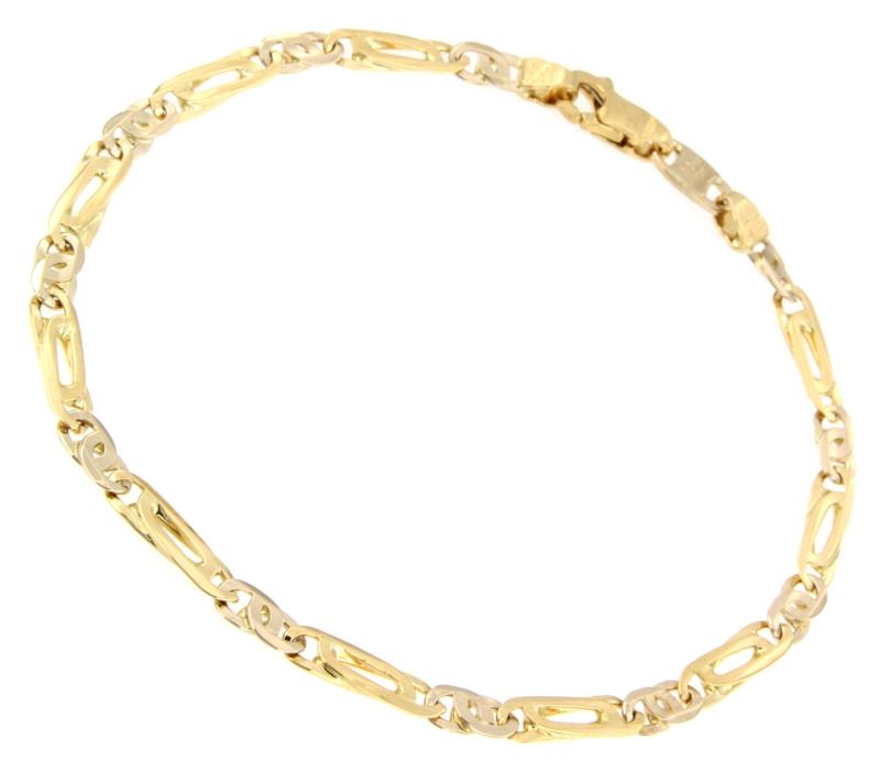 BRACCIALE DUE ORI 750/1000 MAGLIA 1+1 - CM.20.5 - 