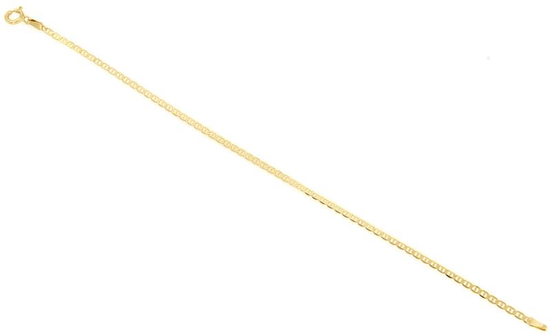 BRACCIALE ORO GIALLO 750/1000 MAGLIA GRUMETTA CON TRAVERSINO - CM. 20 - 