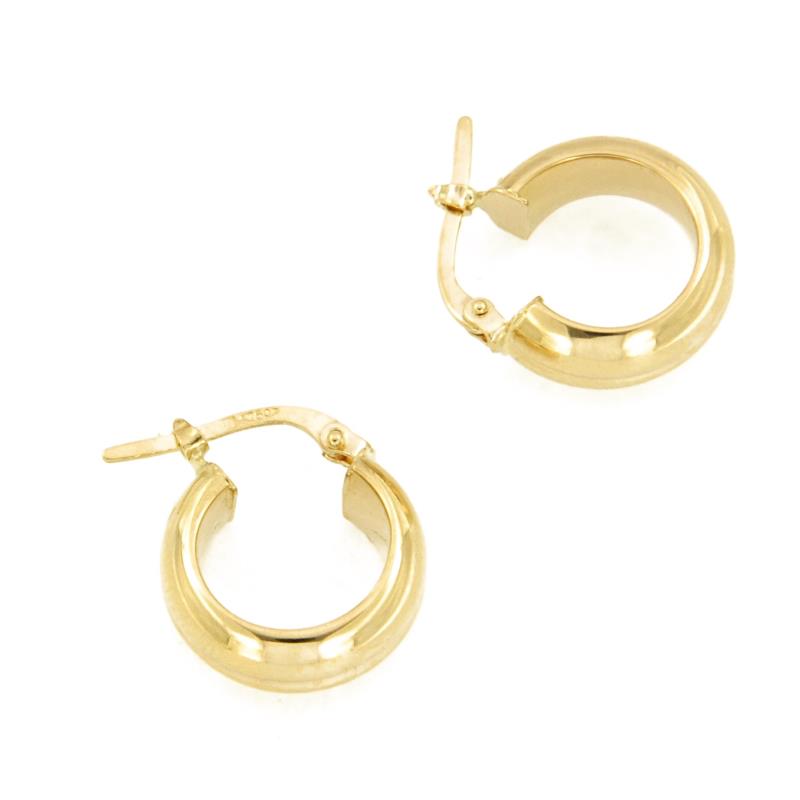 Orecchini A Perno In Oro Giallo 18kt (750) Con Zircone Bianco, Diametro 2.3mm - NKlaus, Gioielli Di Classe