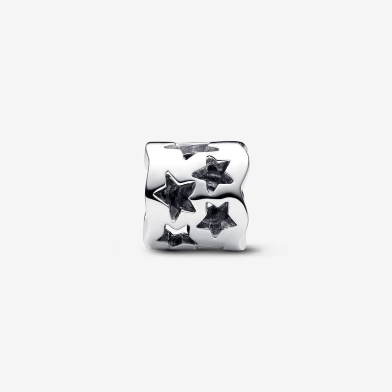 PANDORA - CHARM - ARGENTO 925/1000 - MOD. STELLE ASIMMETRICHE - PANDORA