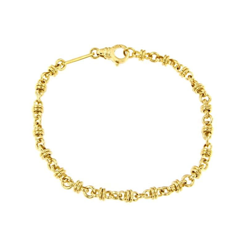 BRACCIALE ORO GIALLO 750/1000 MAGLIA FANTASIA - CM.20.5 - 