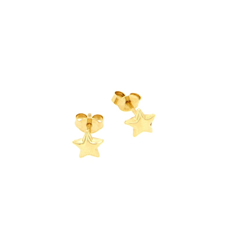 COPPIA ORECCHINI ORO GIALLO 750/1000 STELLINA - 