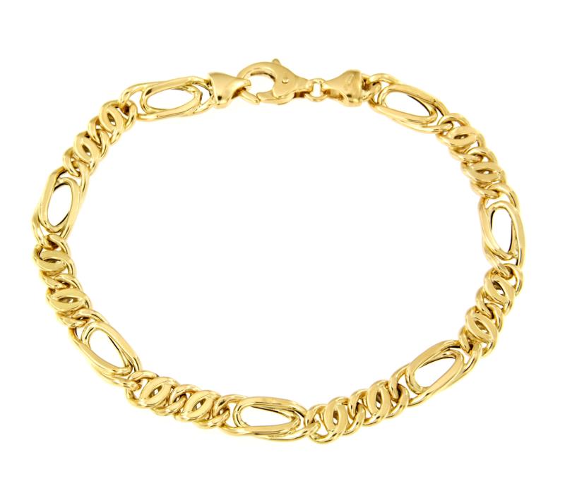 BRACCIALE ORO GIALLO 750/1000 MAGLIA 2+1 - CM 24 - 