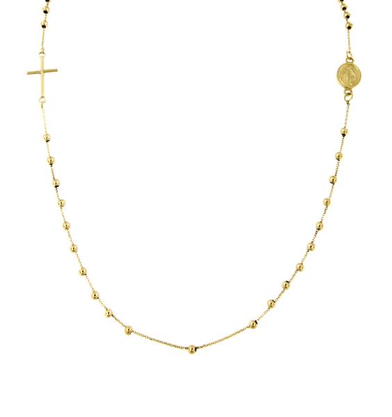 COLLANA ORO GIALLO 750/1000 ROSARIO - CM 48 - 