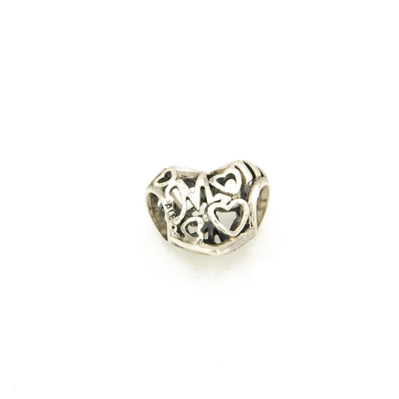 PANDORA - CHARM - ARGENTO 925/1000 - MOD. OPENWORK CUORE MOM - PANDORA