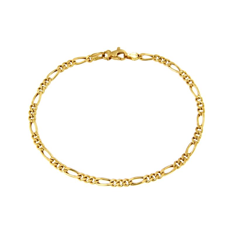 BRACCIALE ORO GIALLO 750/1000 MAGLIA 3+1 - CM 18 - 