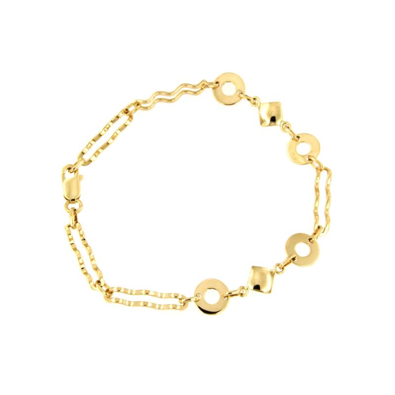 BRACCIALE ORO GIALLO 750/1000 MAGLIA FANTASIA - CM. 18.5 - 