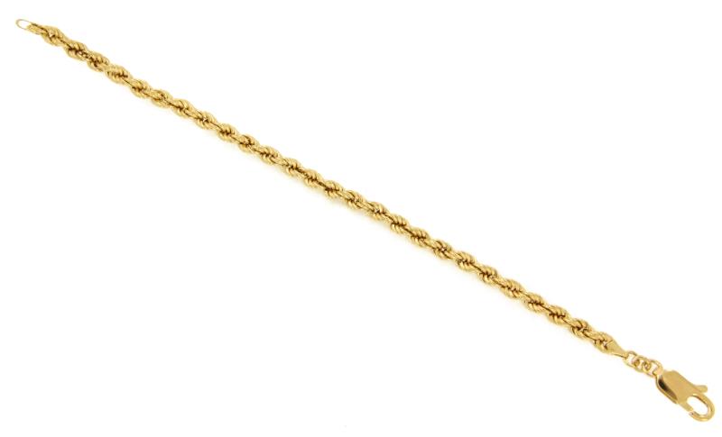 BRACCIALE ORO GIALLO 750/1000 MAGLIA TRECCIA - CM. 20.5 - 