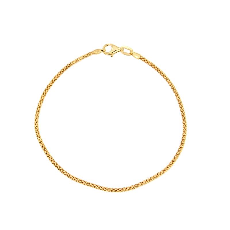 BRACCIALE ORO ROSA 750/1000 MAGLIA TUBOLARE - CM 19,5 - 