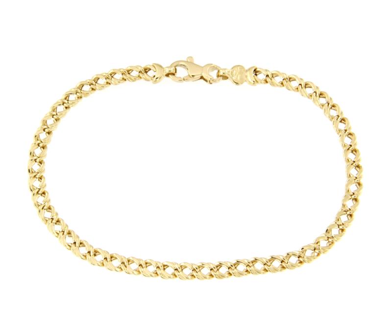 BRACCIALE ORO GIALLO 750/1000 MAGLIA GRUMETTA - CM. 20 - 