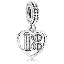 PANDORA - CHARM - ARGENTO 925/1000 -  PENDENTE 18 ANNI - 