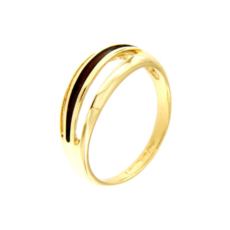 ANELLO ORO GIALLO 750/1000 TRFORATO SMALTATO - MIS. 12 - 