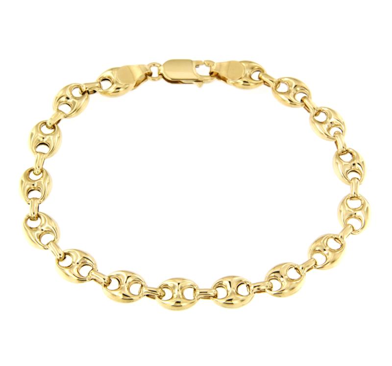 BRACCIALE ORO GIALLO 750/1000 MAGLIA MARINA - CM. 20 - 