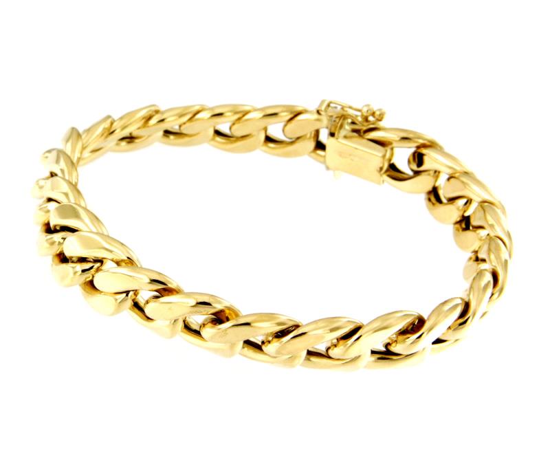 BRACCIALE ORO GIALLO 750/1000 MAGLIA GRUMETTA  - CM 20 - 