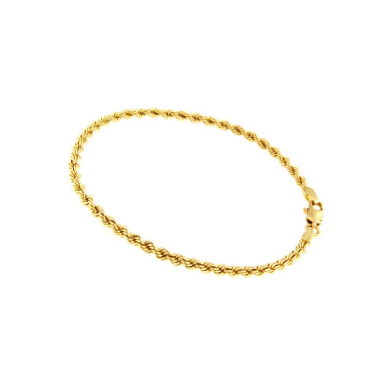 BRACCIALE ORO GIALLO 750/1000 MAGLIA TRECCIA - CM 18.5 - 