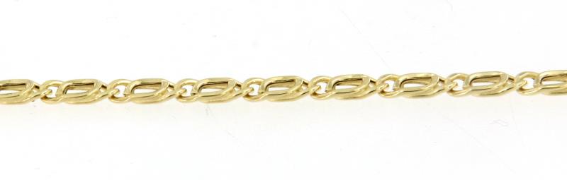 BRACCIALE IN ORO GIALLO 750\1000  GROUMETTE LUNGHEZZA 18 LARGHEZZA 0,4 - 