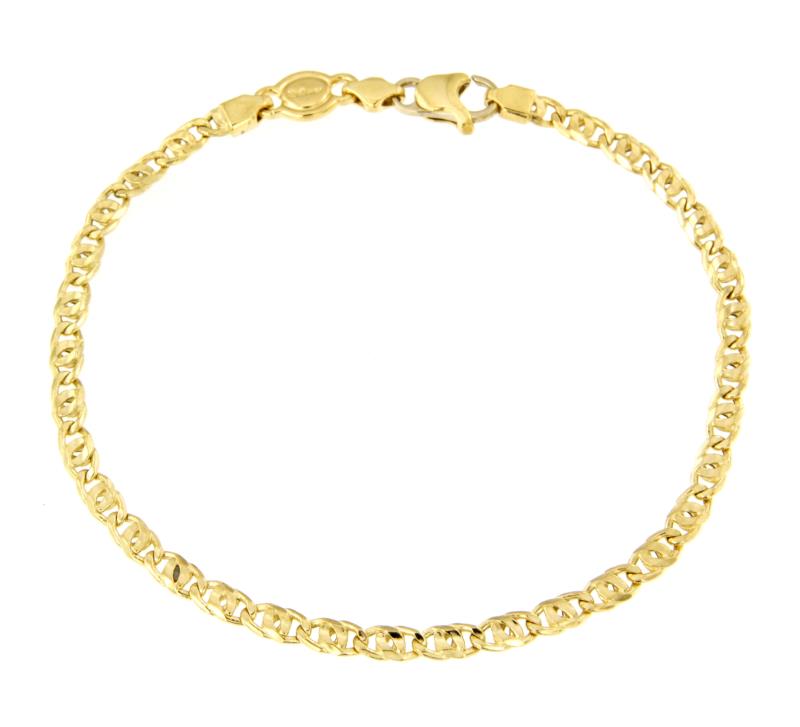 BRACCIALE ORO GIALLO 750/1000 MAGLIA GRUMETTA DOPPIA - CM 20 - 