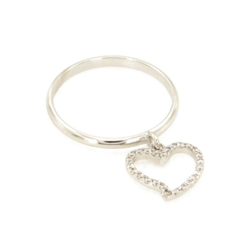 Anello Con Cuore Pendente Cartier ANELLO ORO BIANCO 750/1000 CON