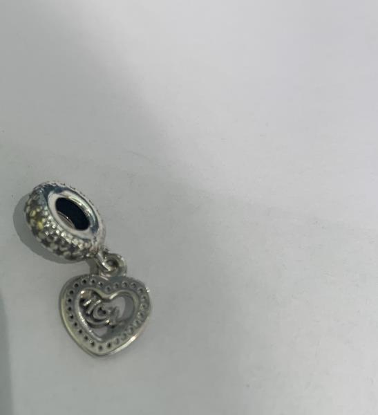 PANDORA - CHARM - ARGENTO 925/1000 - PENDENTE MOD. CUORE DI MAMMA  - PANDORA