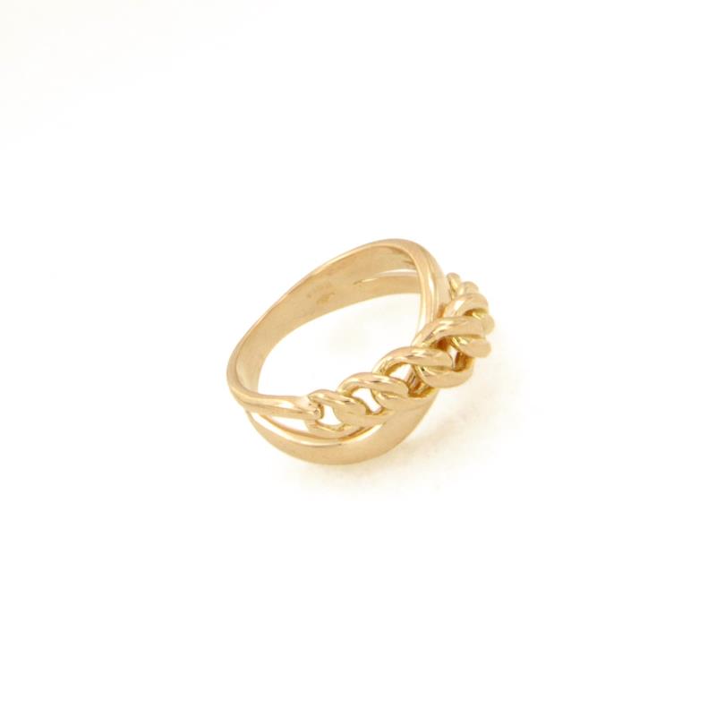 ANELLO ORO ROSA 750/1000 GRUMETTA CON INCROCIO - MIS. 12 - 