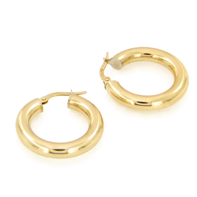 COPPIA ORECCHINI ORO GIALLO 750/1000 CERCHI - 