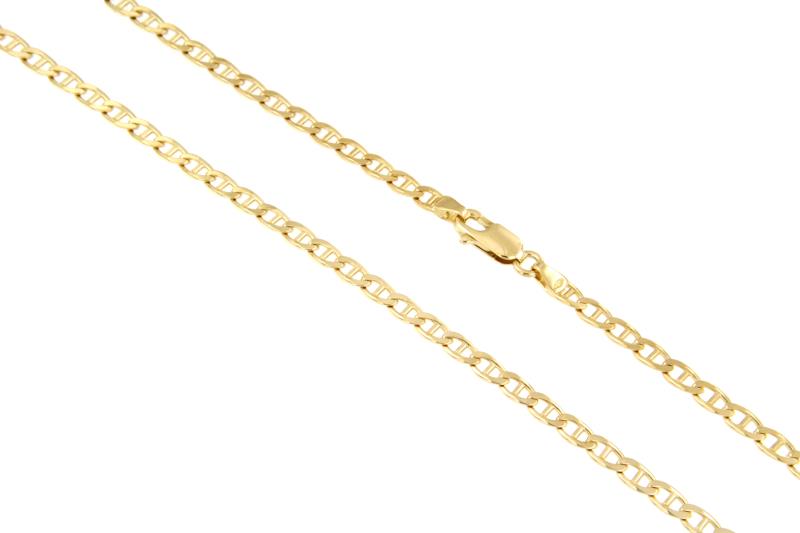 CATENA ORO GIALLO 750/1000 MAGLIA GRUMETTA CON TRAVERSINO - CM. 50 - 