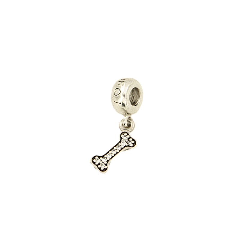 PANDORA - CHARM - ARGENTO 925/1000 - MOD.  OSSO PENDENTE - PANDORA