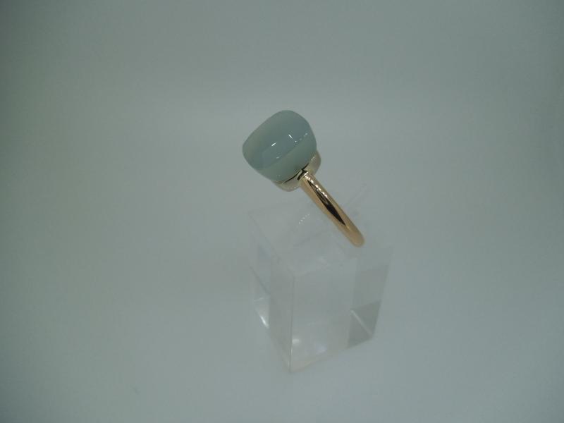 ANELLO OG 750/1000 TIPO POMELLATO CON QUARZO - 