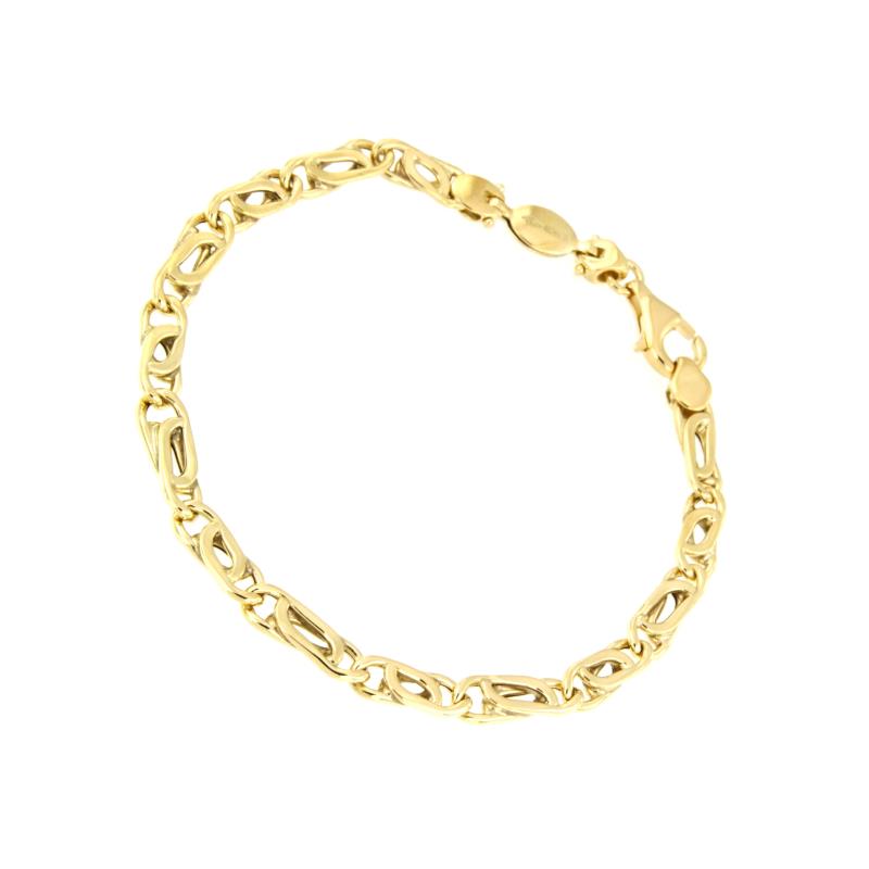 BRACCIALE ORO GIALLO 750/1000 MAGLIA GRUMETTA DOPPIA - CM. 20 - 