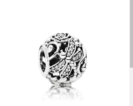 PANDORA - CHARM - ARGENTO 925/1000 - MOD. OPENWORK LIBELLULE - PANDORA