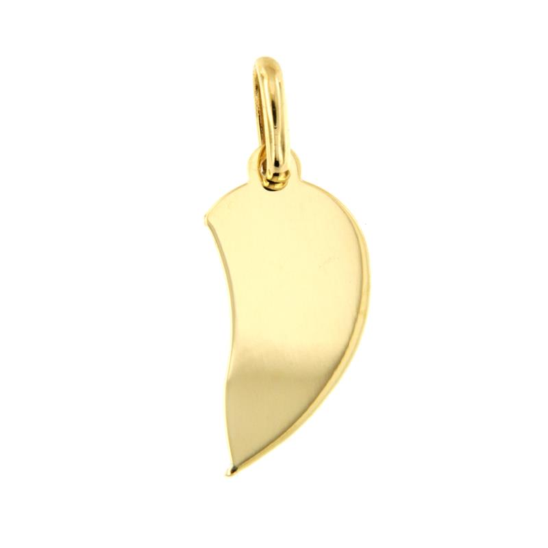 CIONDOLO ORO GIALLO 750/1000 MEZZO CUORE - 