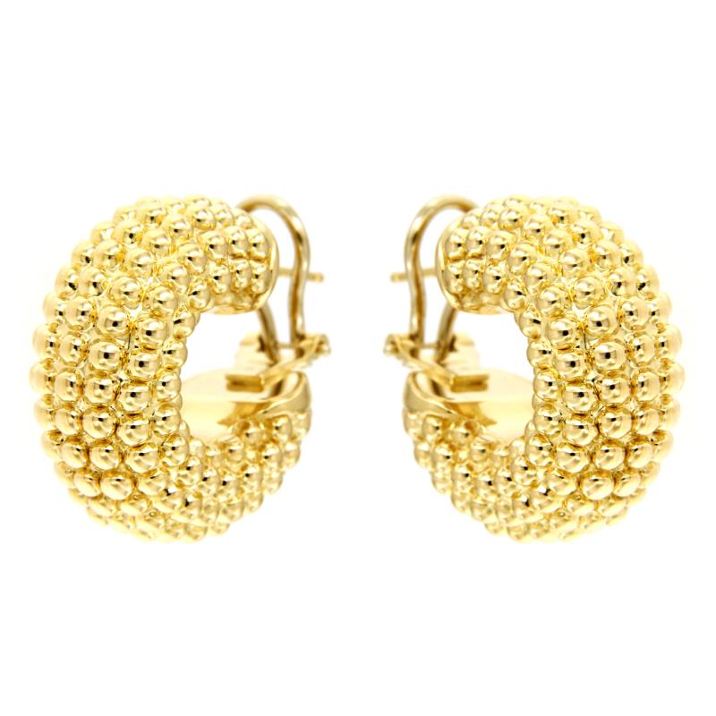 COPPIA ORECCHINI ORO GIALLO 750/1000 SEMICERCHI A CLIPS - 