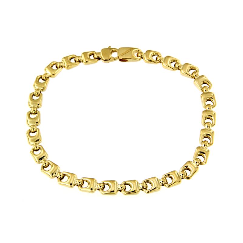 BRACCIALE ORO GIALLO 750/1000 MAGLIA TIPO SEGMENTI - CM 19,5 - 