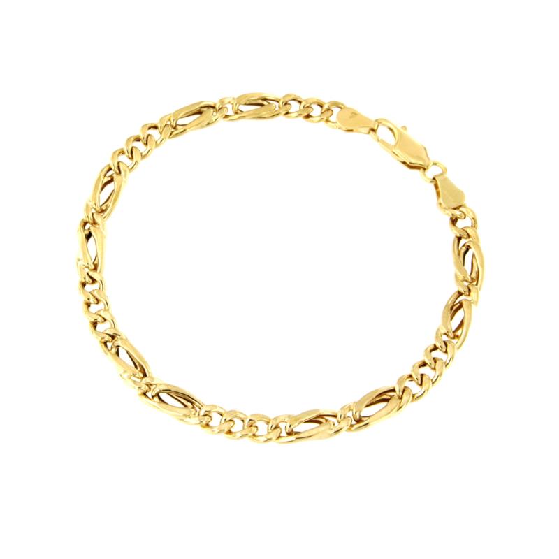 BRACCIALE ORO GIALLO 750/1000 MAGLIA 3+2 - CM. 18.5 - 